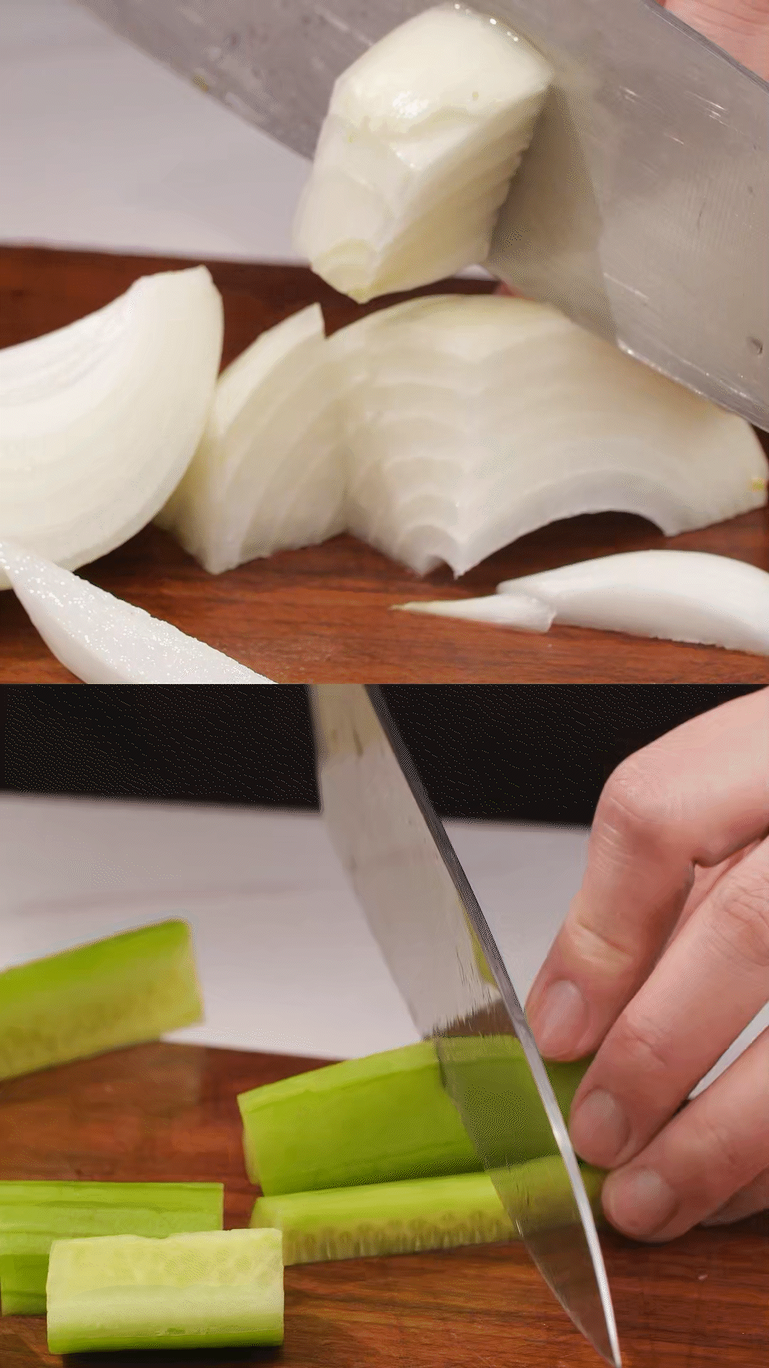 番茄、黃瓜、洋蔥切丁，用適量鹽殺水